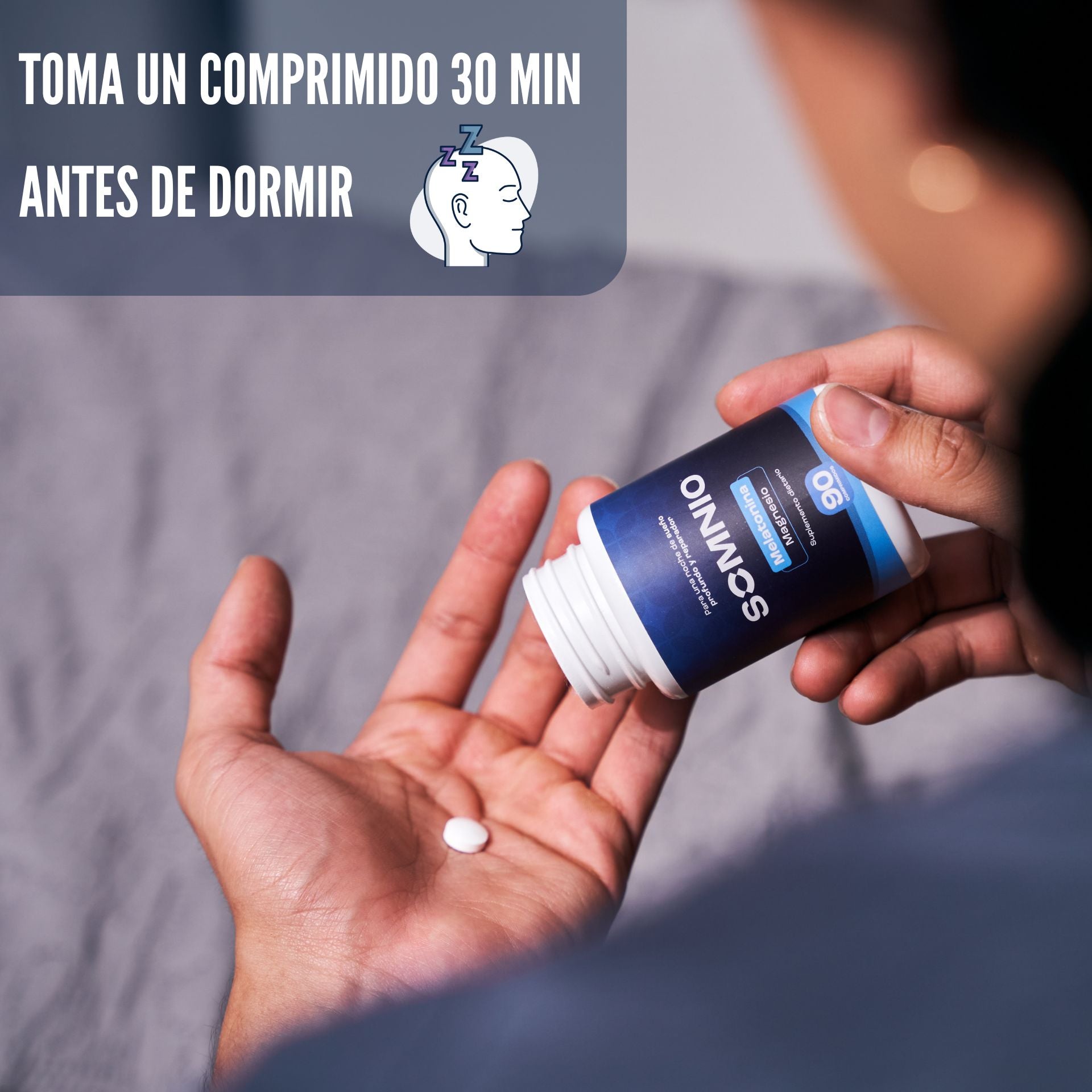 90 comprimidos melatonina + magnesio
